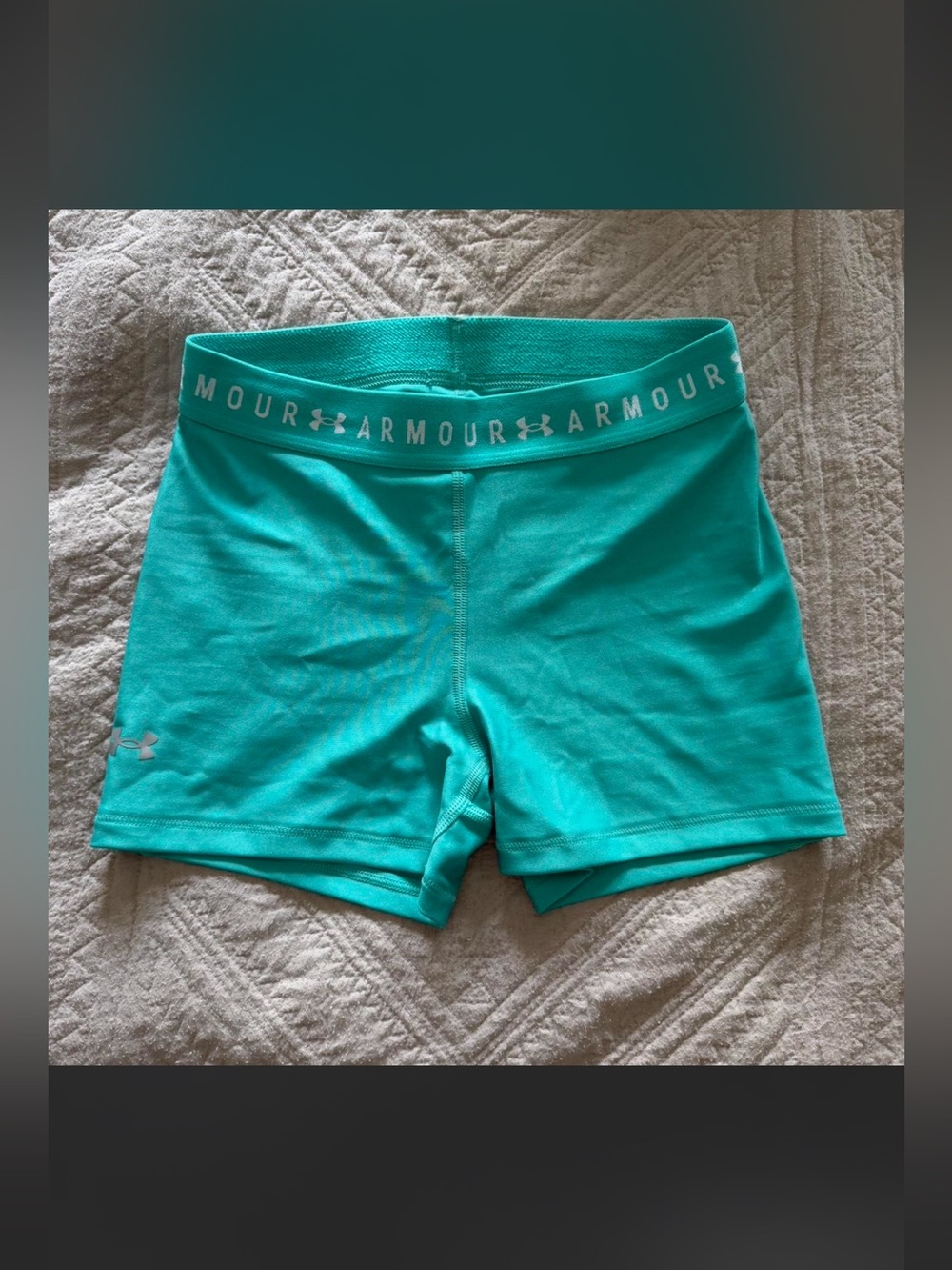 Under Armour Women's Teal Compression Bike Shorts